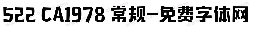 522 CA1978 常规字体转换